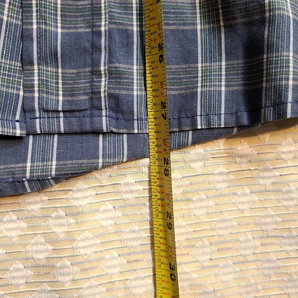 Hunters Peak Flannel Adult Mens XL Blue Long Sleeve Single Needle Stitch - Picture 9 of 9